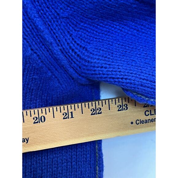 Tommy Bahama Men’s Large Blue Lambswool Blend Preppy 80s Sweater Long Sleeve - Picture 5 of 6